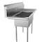 Koolmore 2 Compartment Stainless Steel NSF Commercial Kitchen Prep & Utility Sink with 2 Drainboards SB141611-12B3 - alternate 2